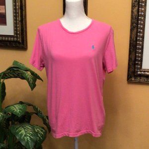 Ralph Lauren Pink Embroidered Logo T-Shirt